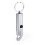 Schlüsselanhänger aus recyceltem Aluminium, Flaschenöffner, LED-Licht