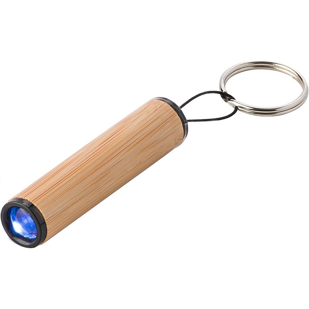 Schlüsselanhänger aus Bambus, LED-Lampe